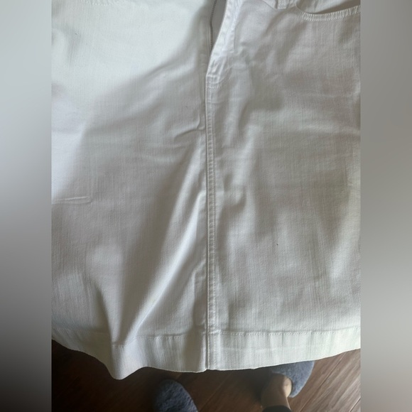 NWOT Talbots Classic White Mini Jean Skirt Sz 14 Never Worn Purchased 2024 - Picture 11 of 11